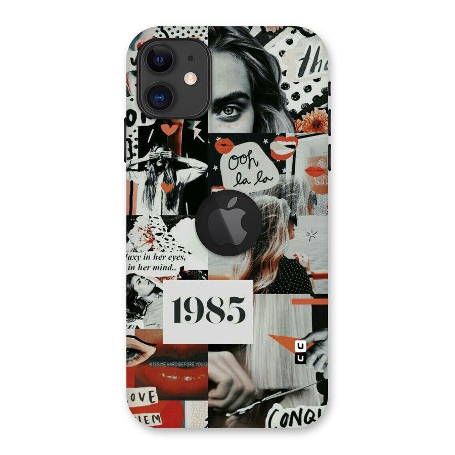 Retro Pattern Back Case for iPhone 11 Logo Cut