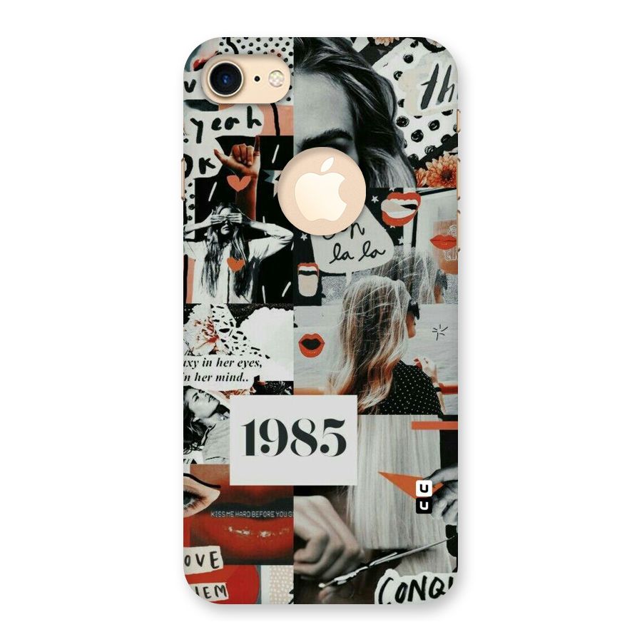 Retro Pattern Back Case for iPhone 7 Logo Cut