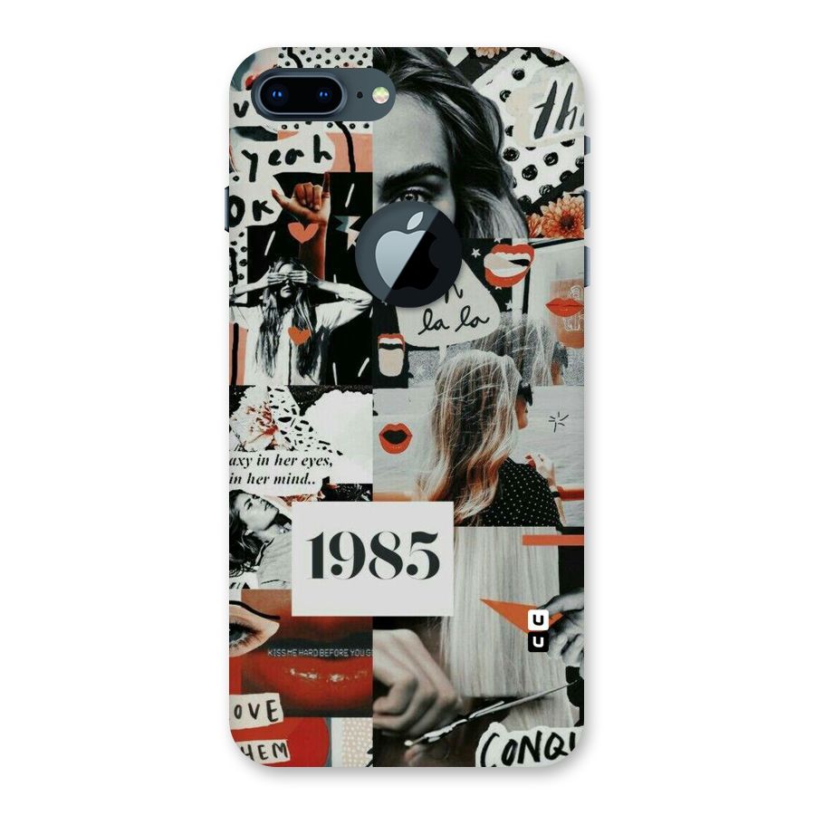 Retro Pattern Back Case for iPhone 7 Plus Logo Cut
