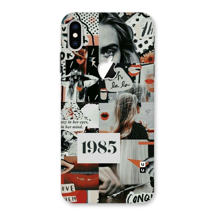 Retro Pattern Back Case for iPhone XS Max Apple Cut