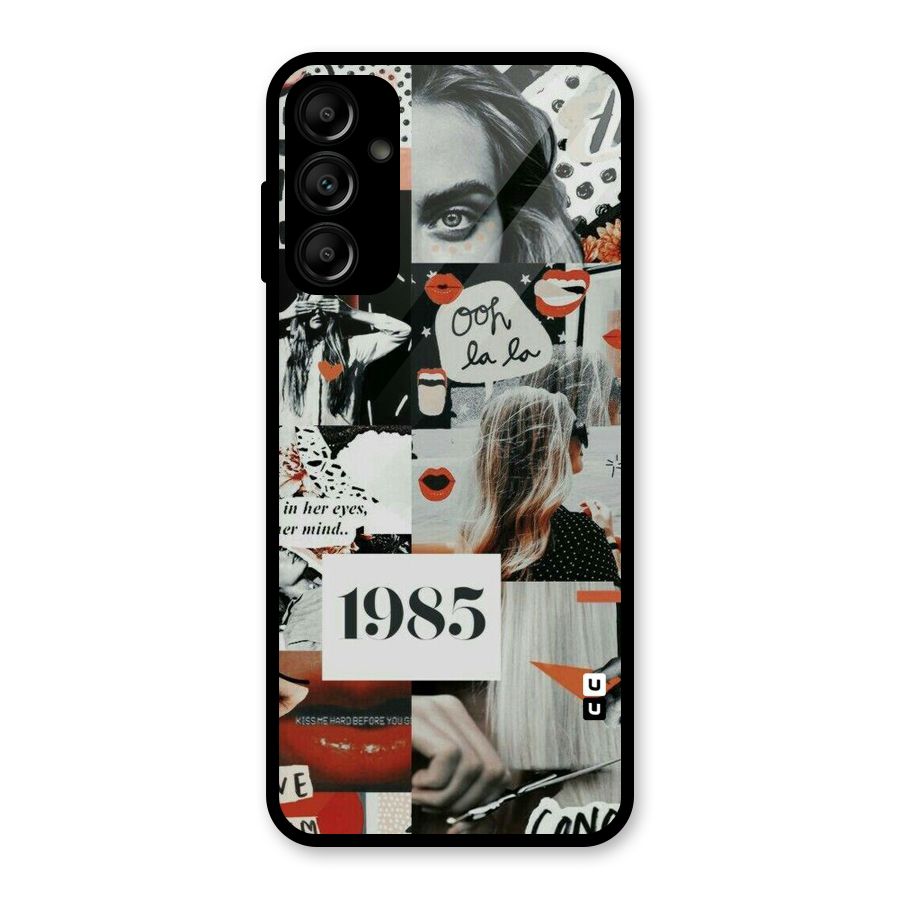 Retro Pattern Glass Back Case for Galaxy A14 5G