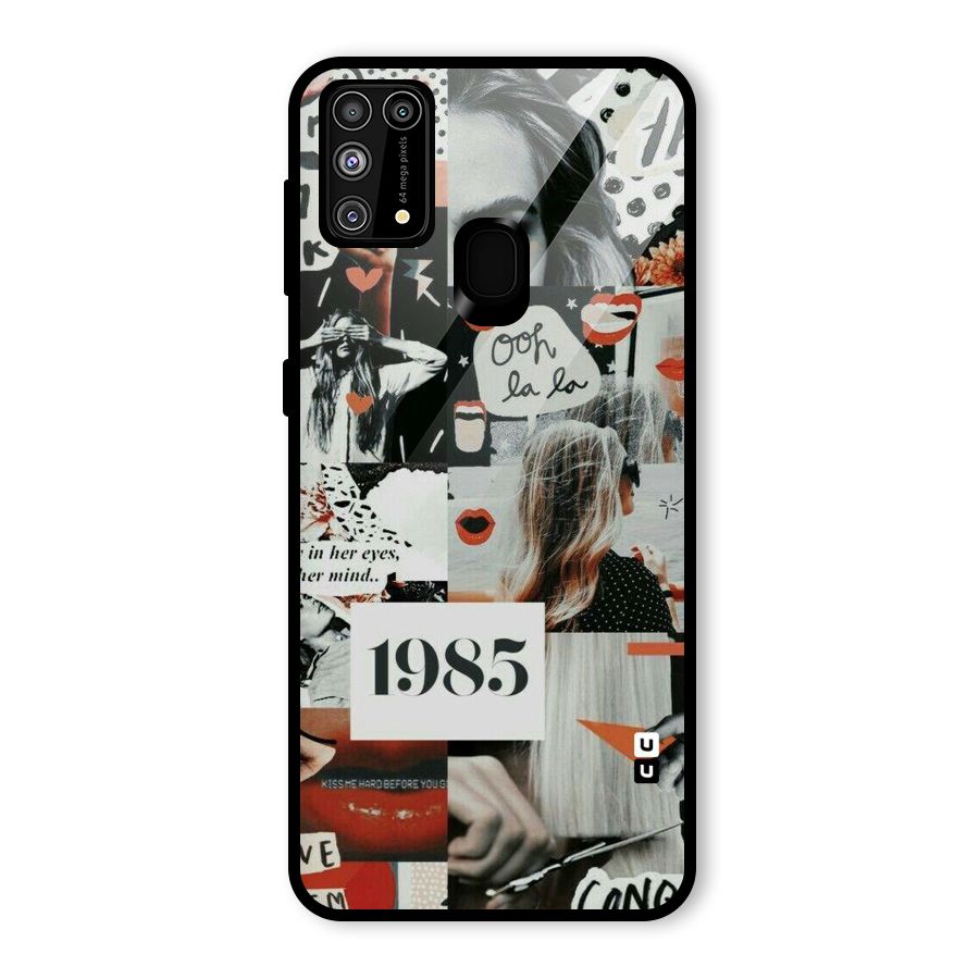 Retro Pattern Glass Back Case for Galaxy F41