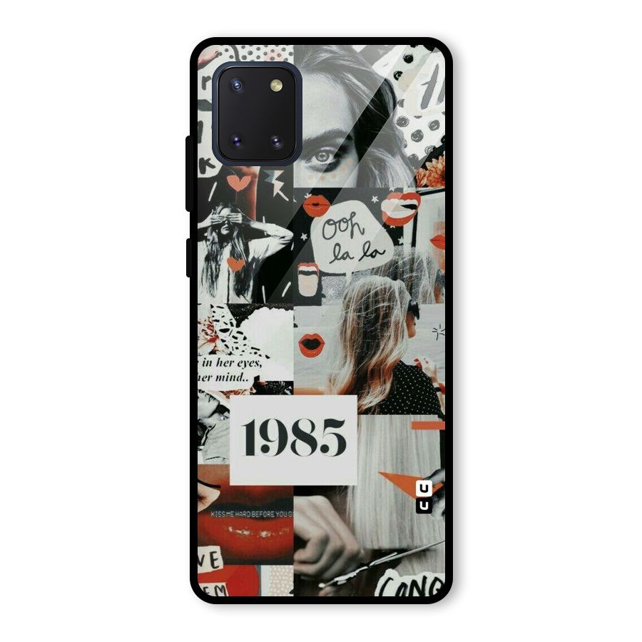 Retro Pattern Glass Back Case for Galaxy Note 10 Lite