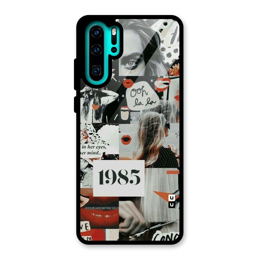Retro Pattern Glass Back Case for Huawei P30 Pro
