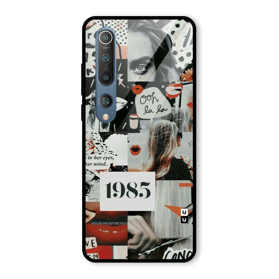 Retro Pattern Glass Back Case for Mi 10