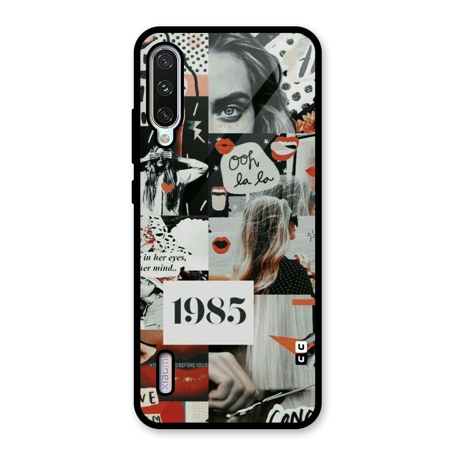 Retro Pattern Glass Back Case for Mi A3