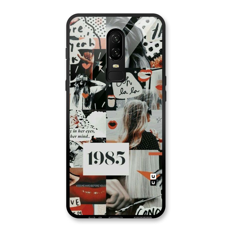Retro Pattern Glass Back Case for OnePlus 6
