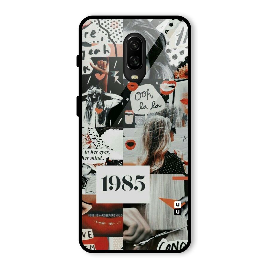 Retro Pattern Glass Back Case for OnePlus 6T