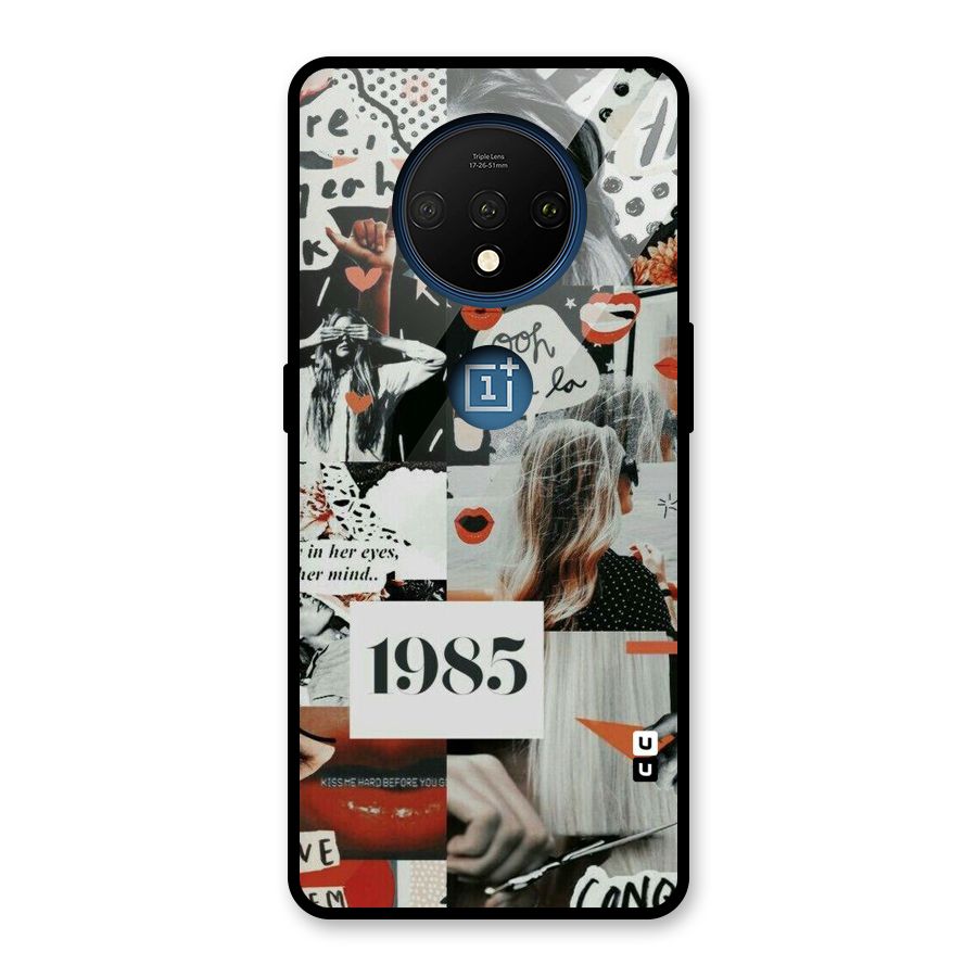 Retro Pattern Glass Back Case for OnePlus 7T
