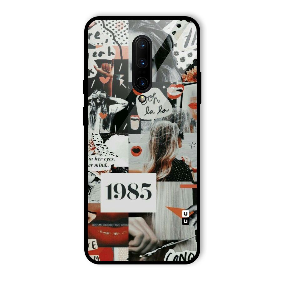 Retro Pattern Glass Back Case for OnePlus 7 Pro
