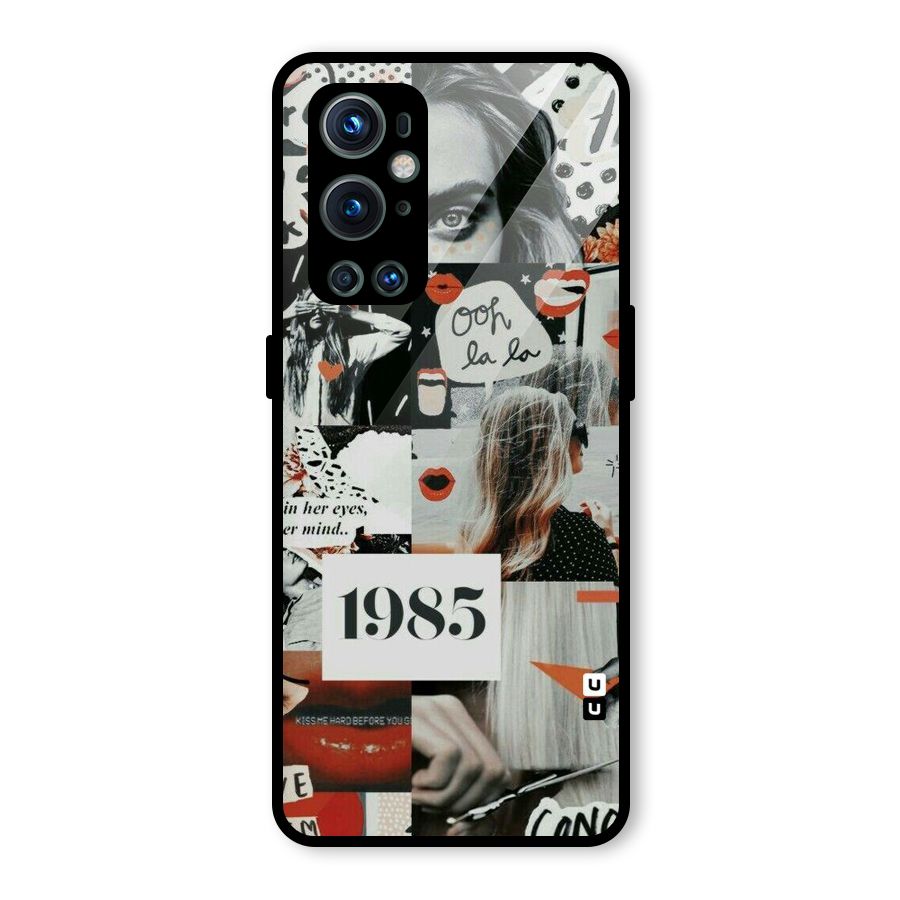 Retro Pattern Glass Back Case for OnePlus 9 Pro