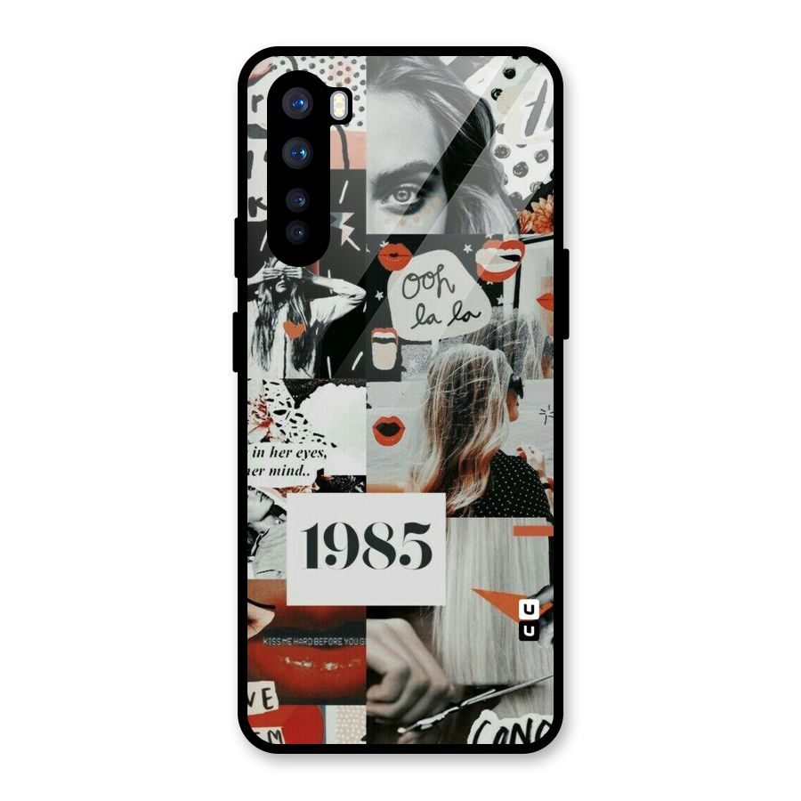 Retro Pattern Glass Back Case for OnePlus Nord