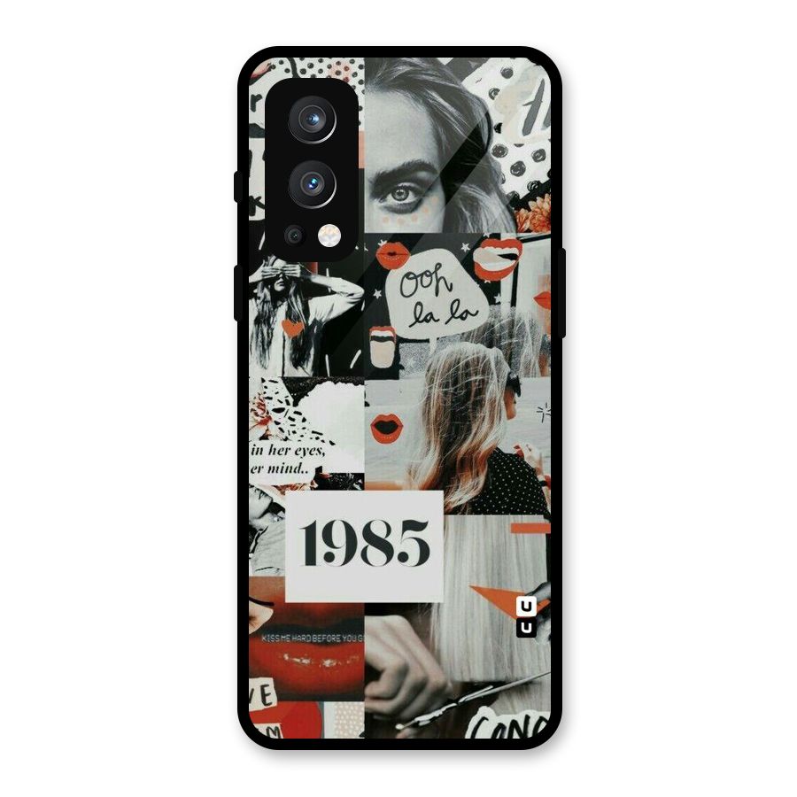 Retro Pattern Glass Back Case for OnePlus Nord 2 5G