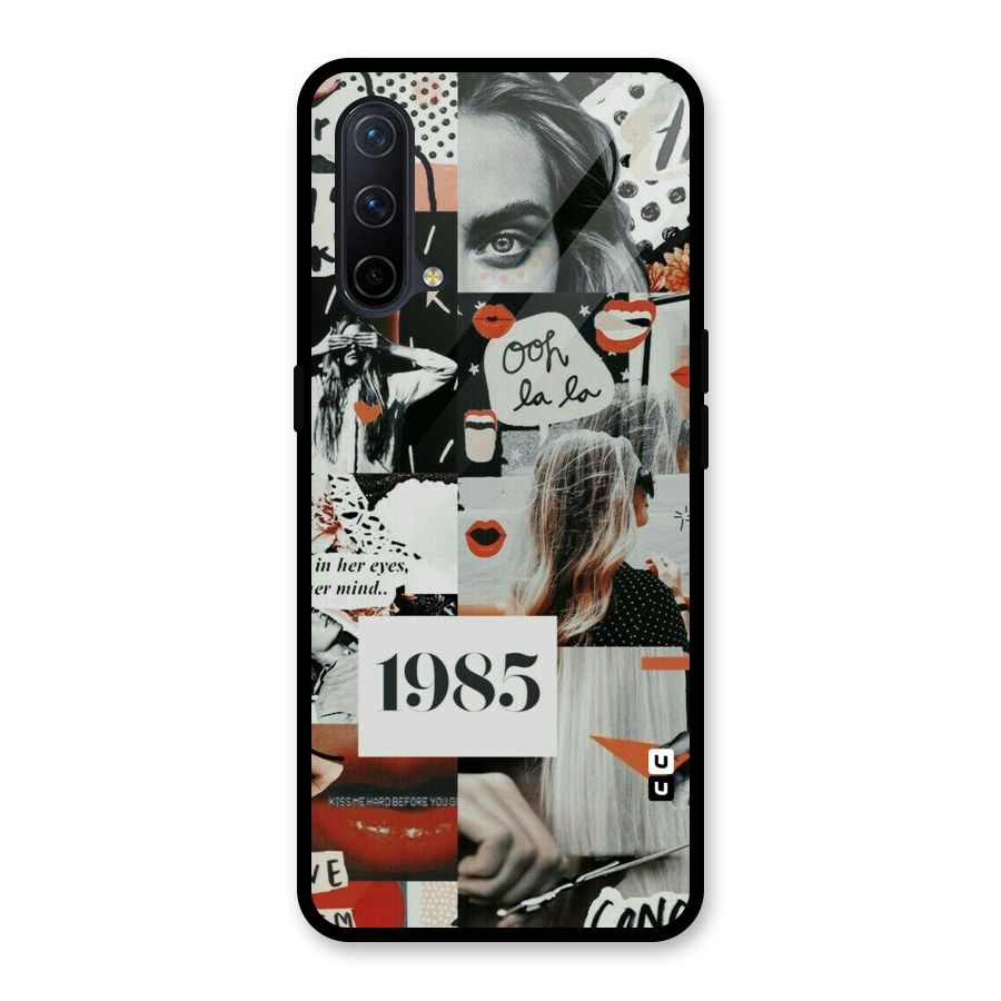 Retro Pattern Glass Back Case for OnePlus Nord CE 5G