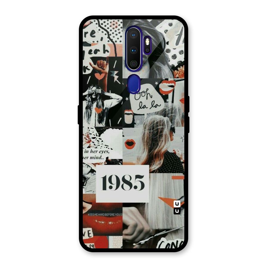 Retro Pattern Glass Back Case for Oppo A9 (2020)