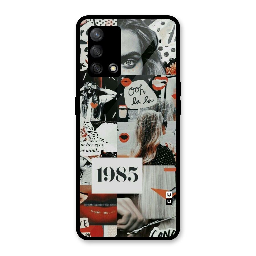 Retro Pattern Glass Back Case for Oppo F19