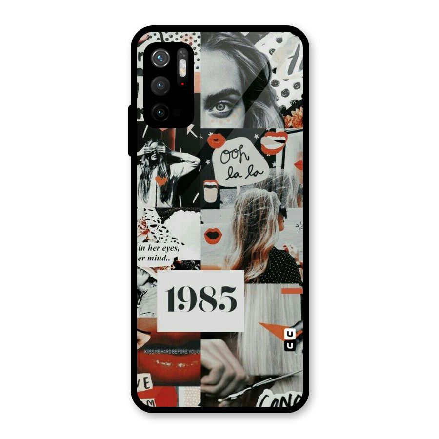 Retro Pattern Glass Back Case for Poco M3 Pro 5G