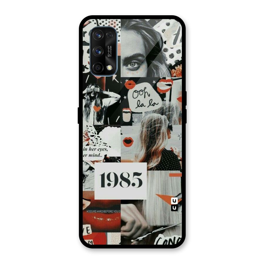 Retro Pattern Glass Back Case for Realme 7 Pro