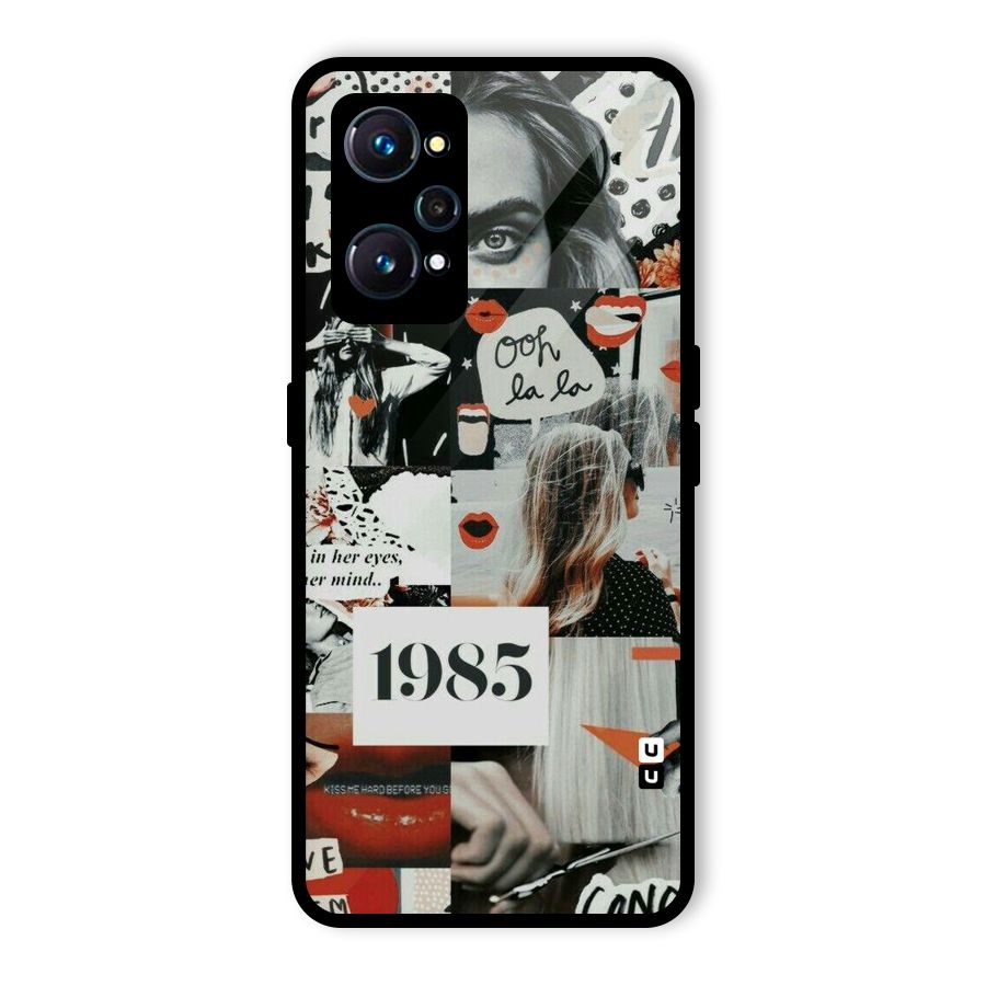Retro Pattern Glass Back Case for Realme GT 2