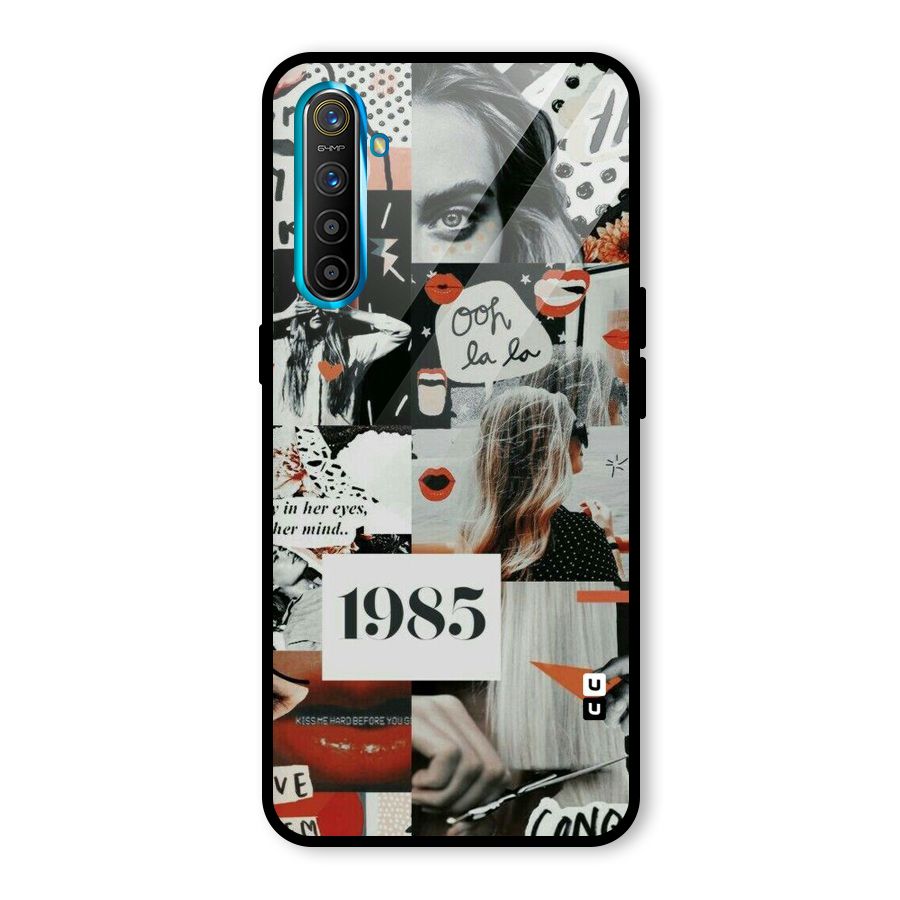 Retro Pattern Glass Back Case for Realme X2