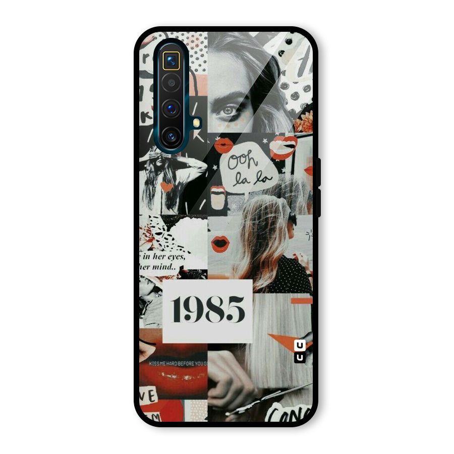 Retro Pattern Glass Back Case for Realme X3
