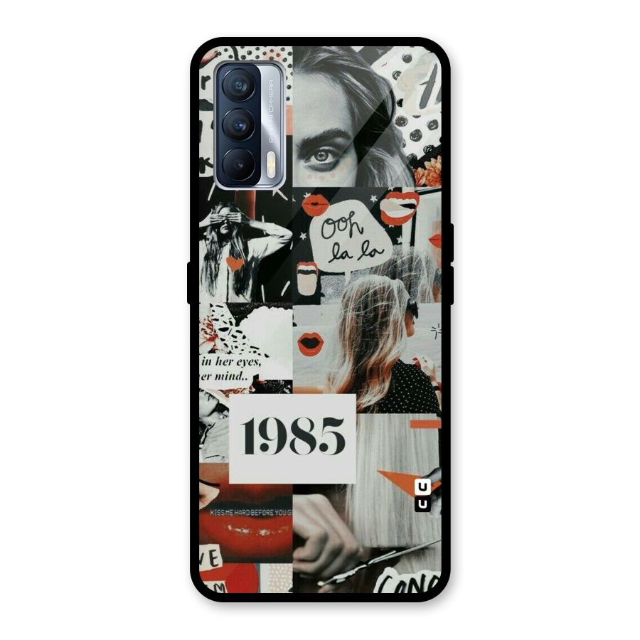 Retro Pattern Glass Back Case for Realme X7