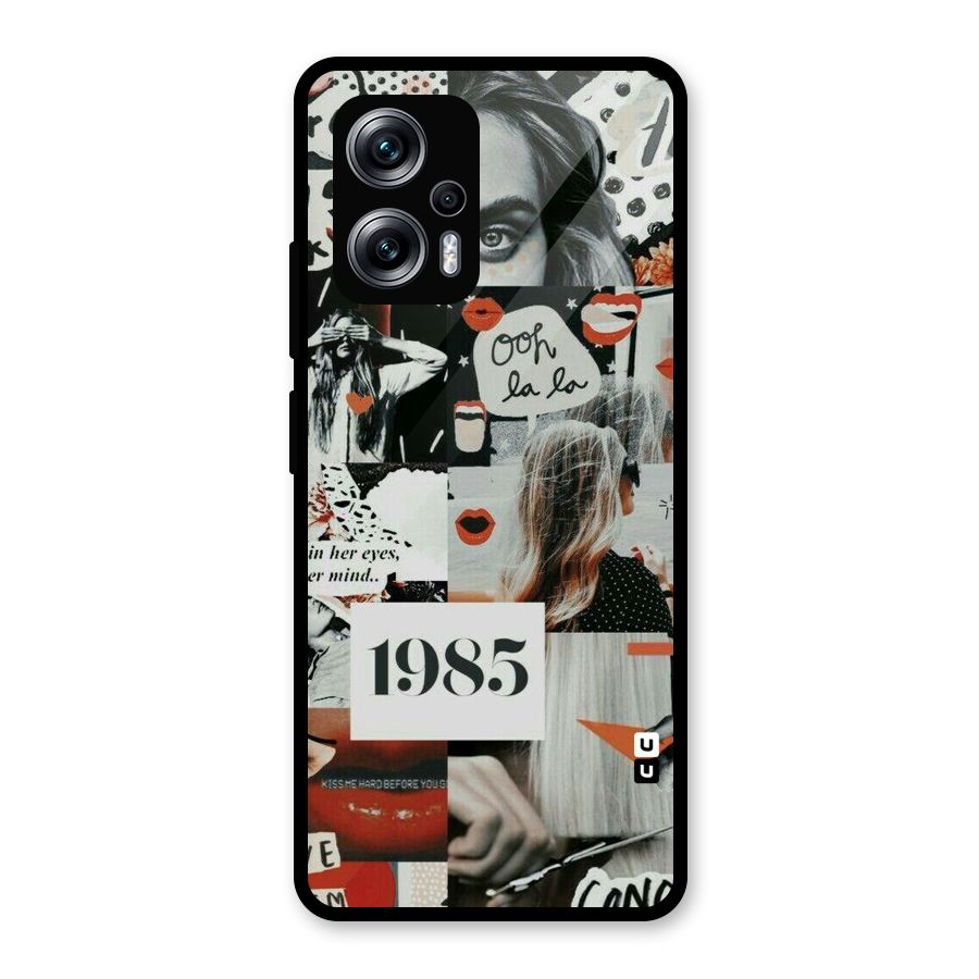Retro Pattern Glass Back Case for Redmi K50i
