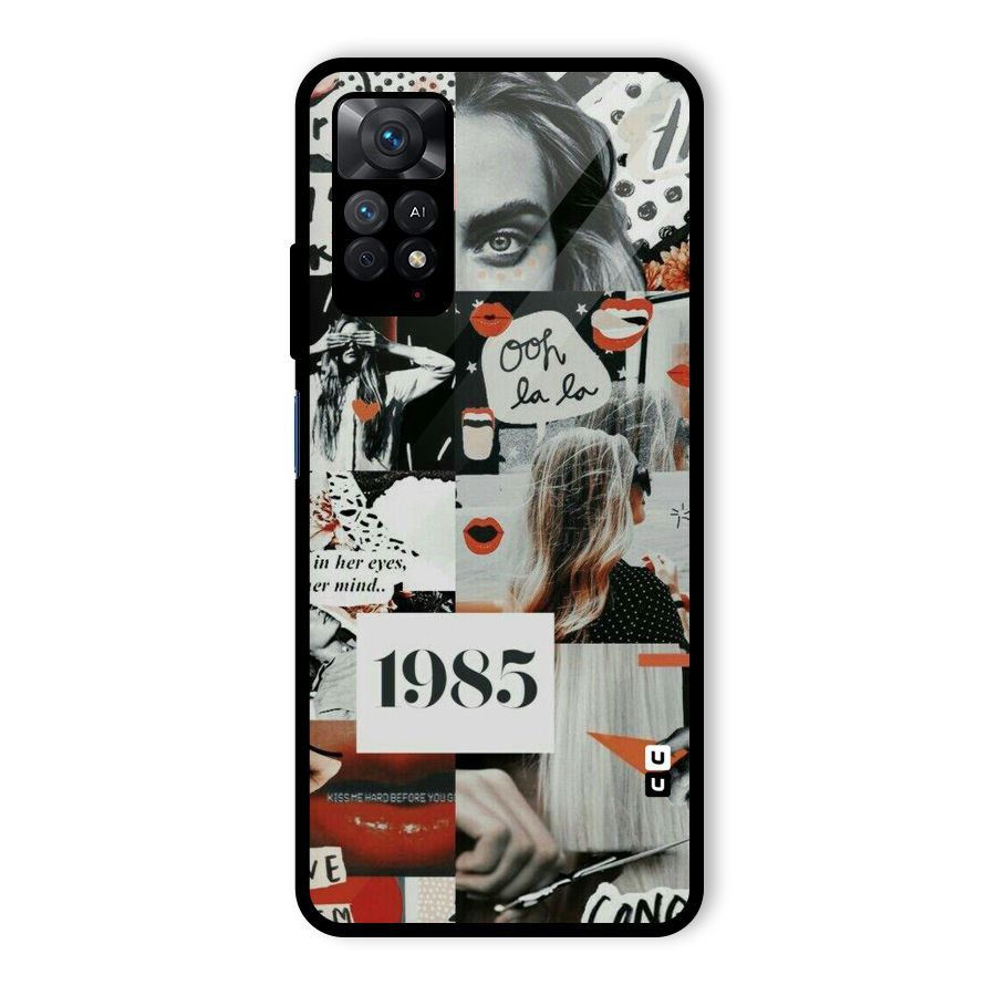 Retro Pattern Glass Back Case for Redmi Note 11 Pro