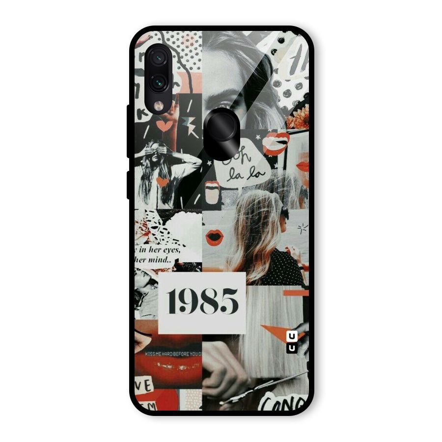 Retro Pattern Glass Back Case for Redmi Note 7 Pro