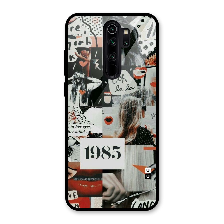 Retro Pattern Glass Back Case for Redmi Note 8 Pro