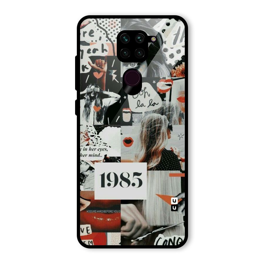 Retro Pattern Glass Back Case for Redmi Note 9