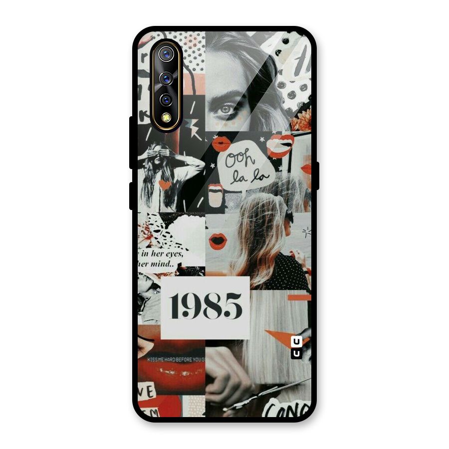 Retro Pattern Glass Back Case for Vivo S1
