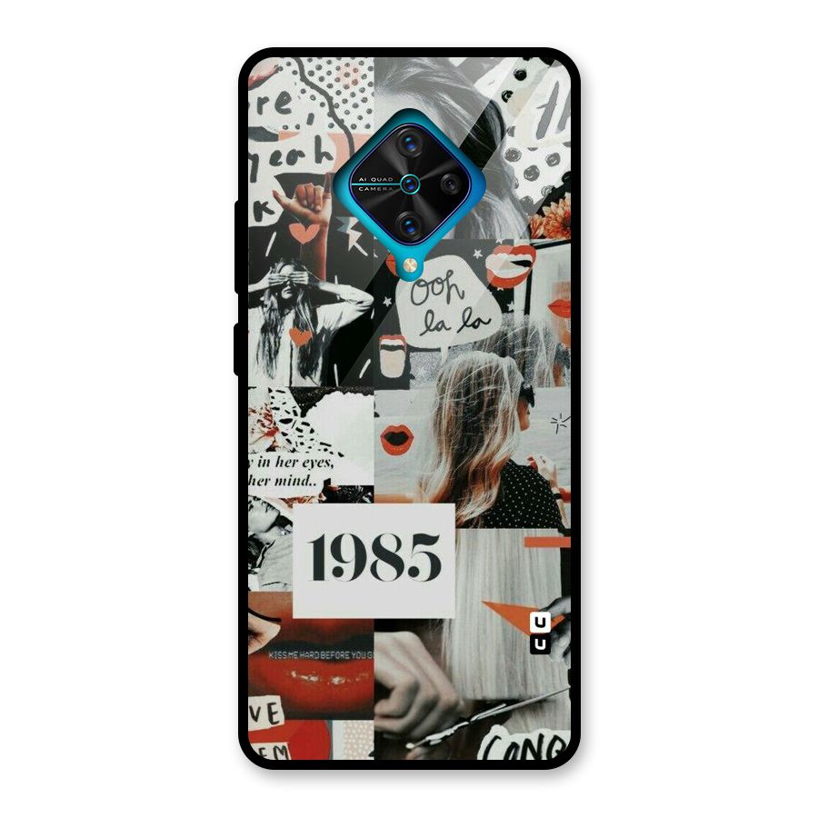 Retro Pattern Glass Back Case for Vivo S1 Pro