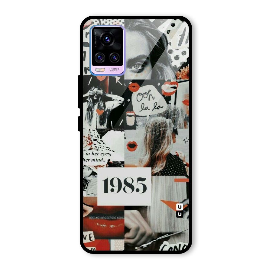 Retro Pattern Glass Back Case for Vivo V20 Pro