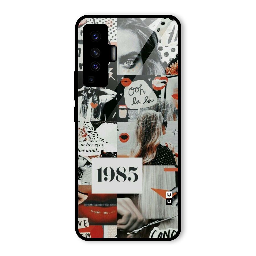 Retro Pattern Glass Back Case for Vivo X50