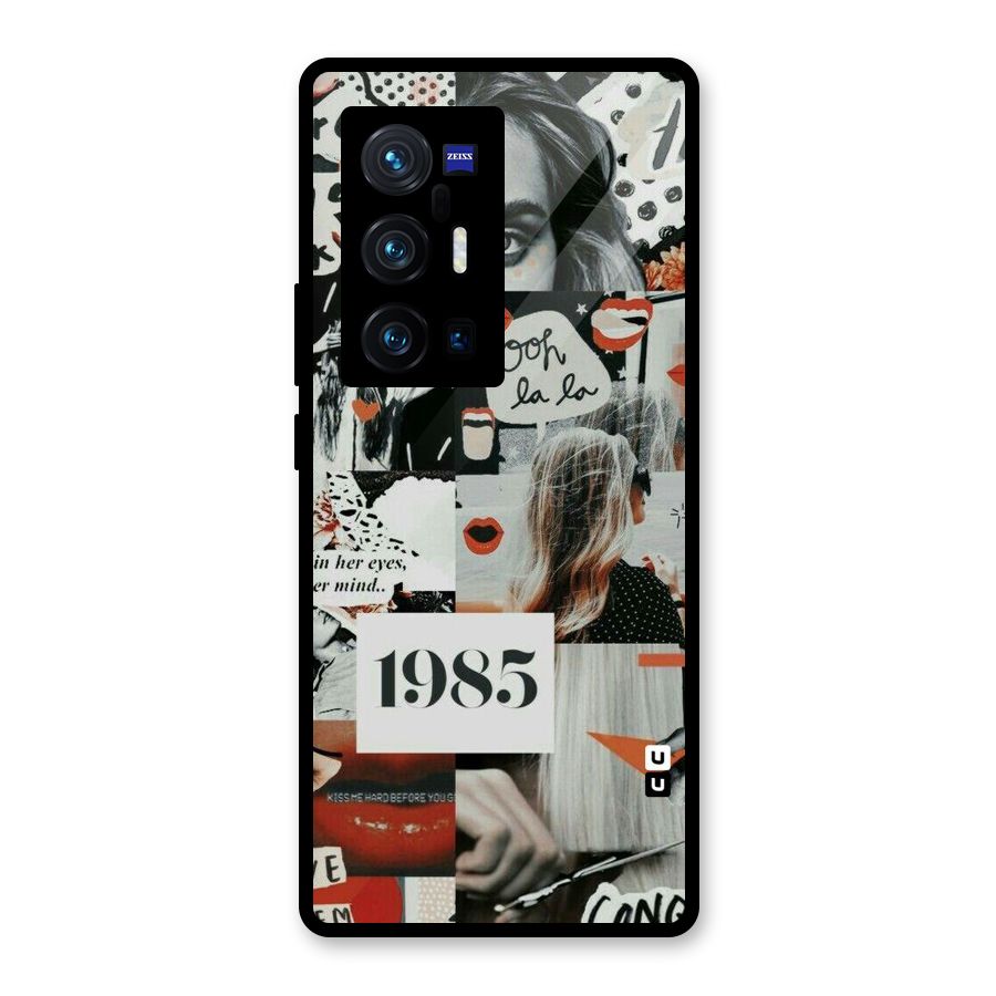 Retro Pattern Glass Back Case for Vivo X70 Pro Plus