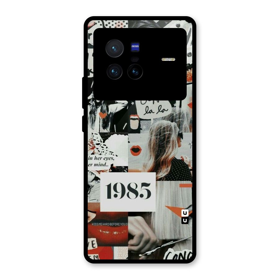 Retro Pattern Glass Back Case for Vivo X80