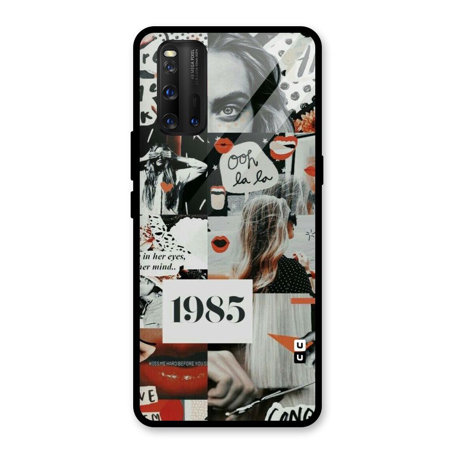 Retro Pattern Glass Back Case for Vivo iQOO 3