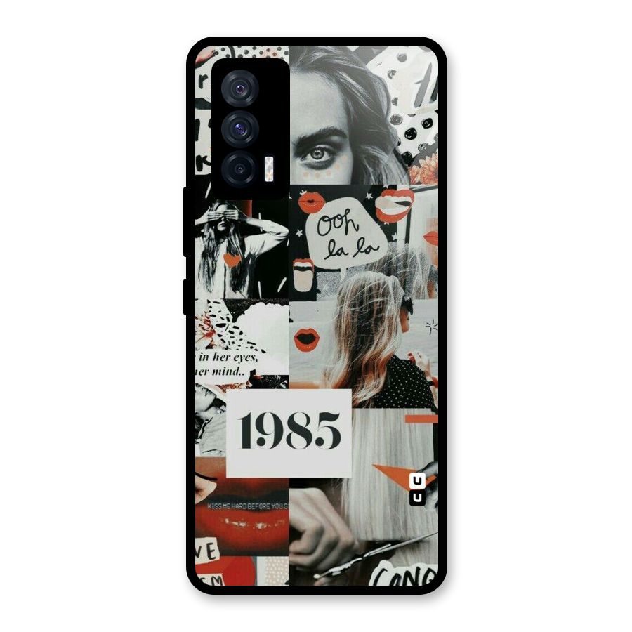 Retro Pattern Glass Back Case for Vivo iQOO 7 5G