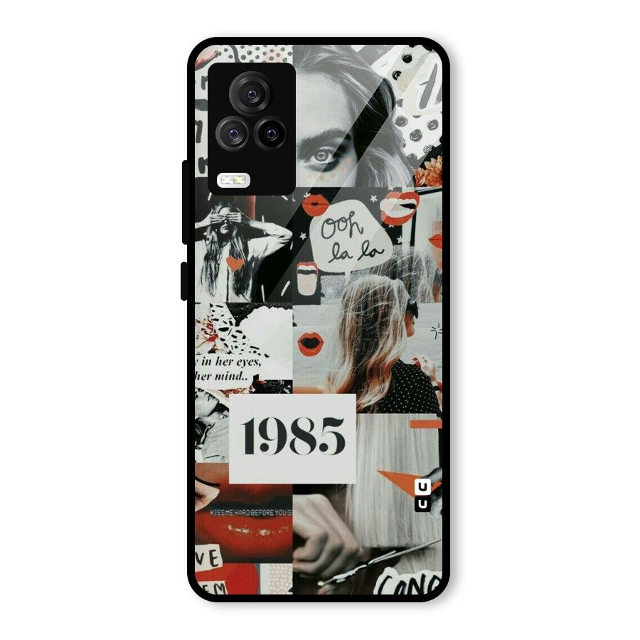 Retro Pattern Glass Back Case for Vivo iQOO 7 Legend 5G