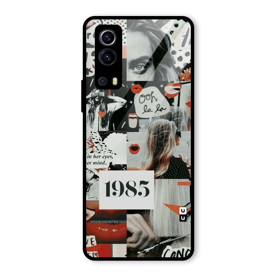 Retro Pattern Glass Back Case for Vivo iQOO Z3