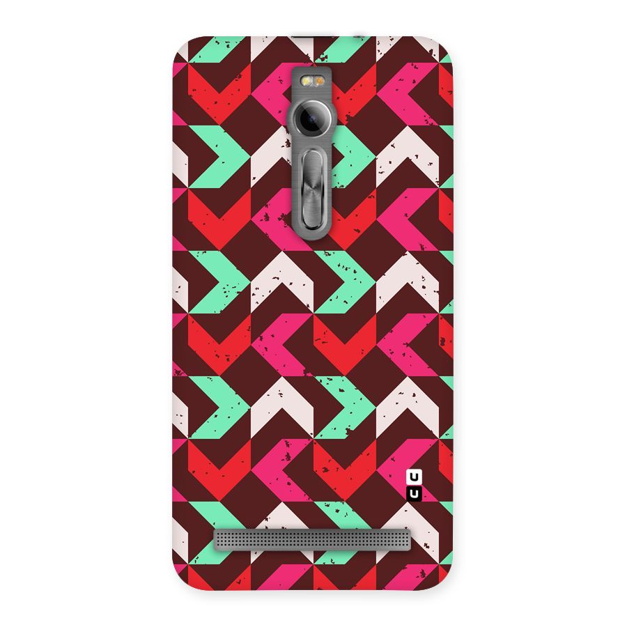 Retro Red Pink Pattern Back Case for Asus Zenfone 2