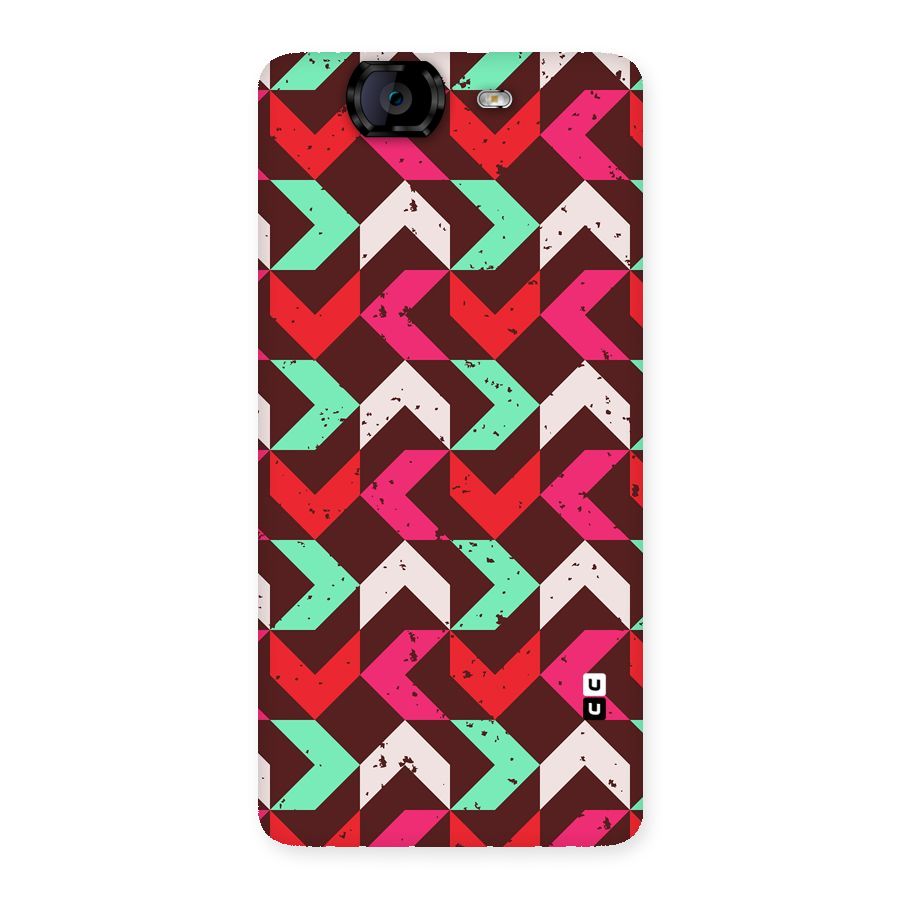 Retro Red Pink Pattern Back Case for Canvas Knight A350