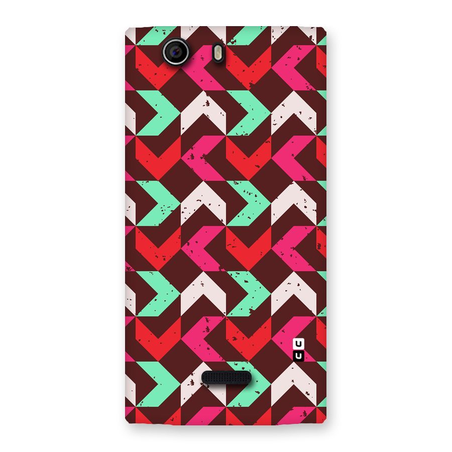 Retro Red Pink Pattern Back Case for Canvas Nitro 2 E311