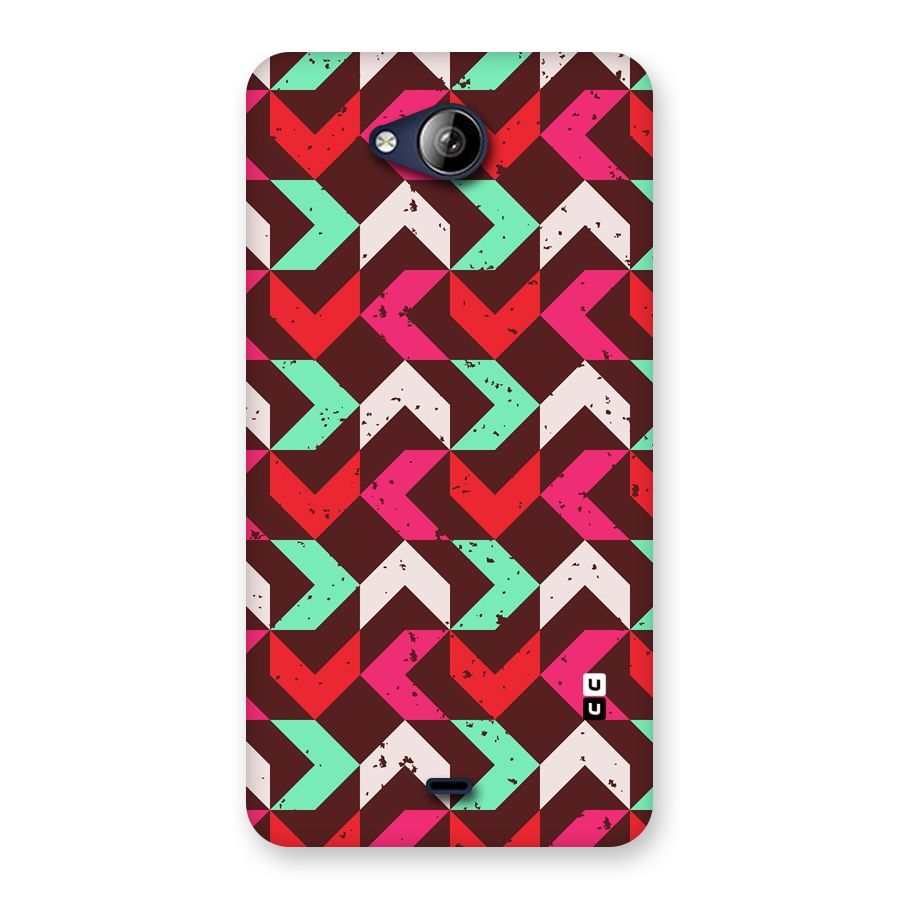 Retro Red Pink Pattern Back Case for Canvas Play Q355