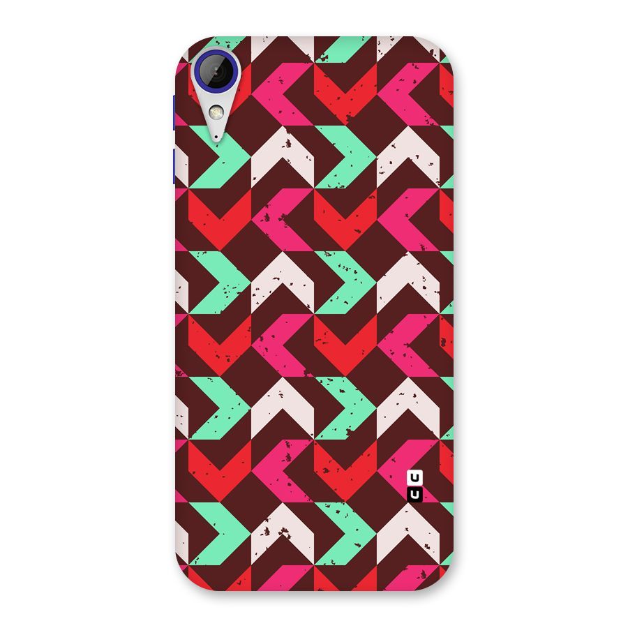 Retro Red Pink Pattern Back Case for Desire 830