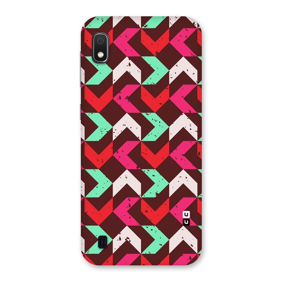 Retro Red Pink Pattern Back Case for Galaxy A10
