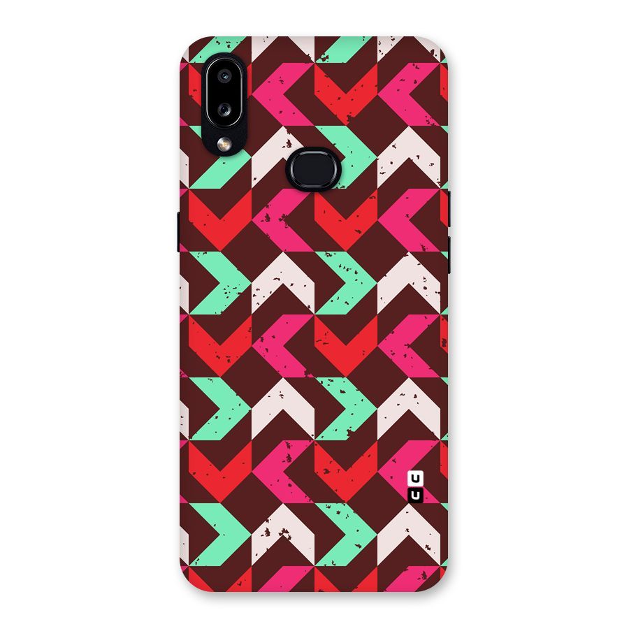 Retro Red Pink Pattern Back Case for Galaxy A10s