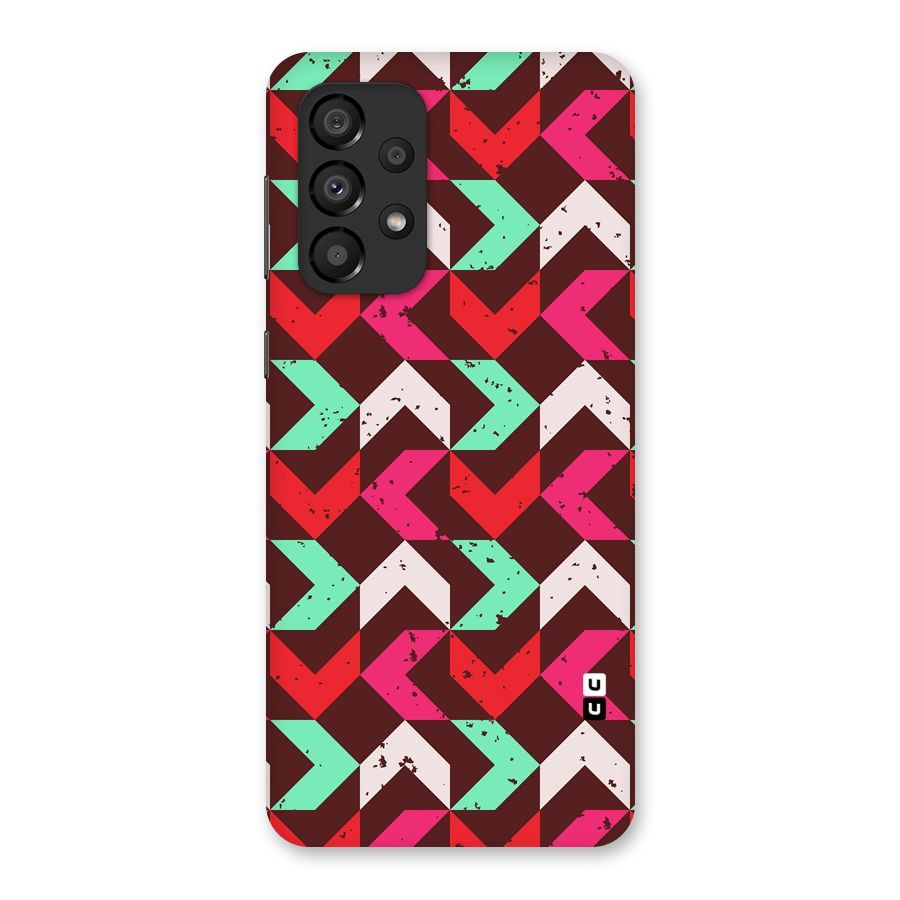 Retro Red Pink Pattern Back Case for Galaxy A33 5G