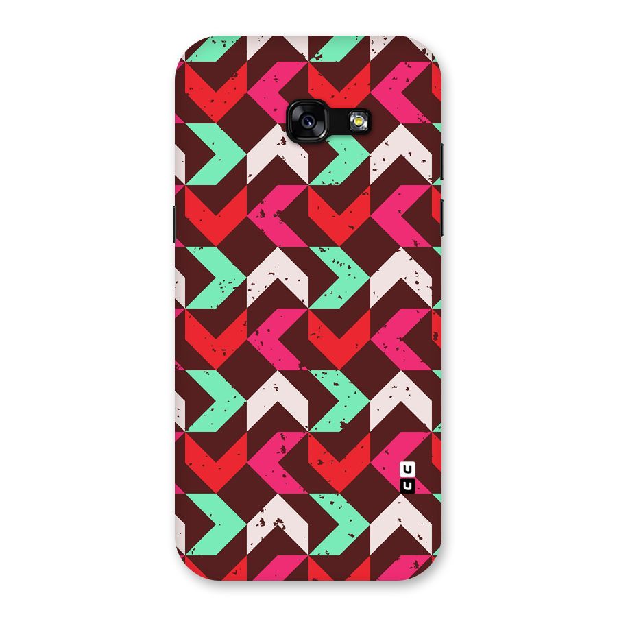 Retro Red Pink Pattern Back Case for Galaxy A5 2017